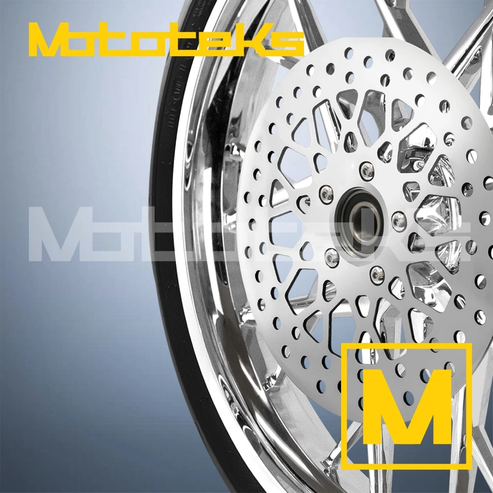 RUEDA MAG 21X3.5 NAVAJA CROMADA PARA HARLEY SOFTAIL SPORTSTER DYNA DELANTERA PRODIGY Foto 3 de 4