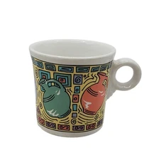 Fiestaware Dancing Carafes Ring Handled Mug Fiesta White Betty Crocker Exclusive
