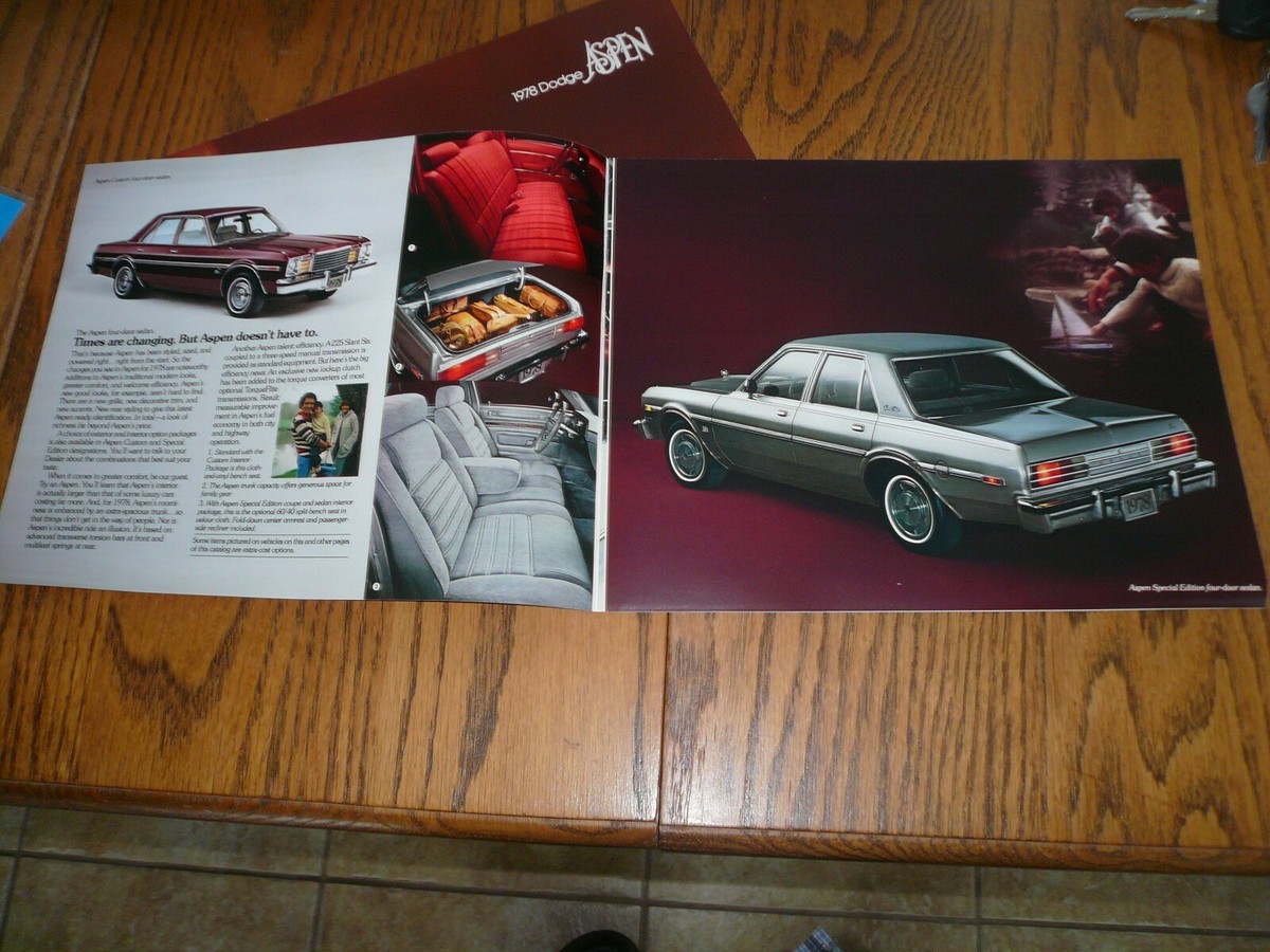1978 Dodge Aspen Sales Brochures - Vintage Mopar - Four for Two
