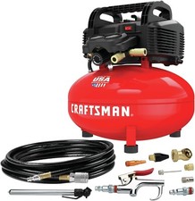 new Air Compressor 6 Gallon Pancake OilFree with 13 Piece Accessory Ki