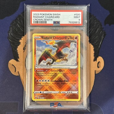 PSA 9 MINT 2023 Pokemon Crown Zenith RADIANT CHARIZARD #020 Ultra