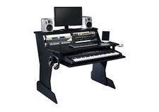 Musiea BE200 Series Music Studio Desk Workstation with 2 x 4U rack (Black)
