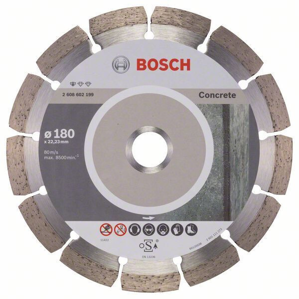 Bosch Diamant Trennscheibe Beton Ø 180Mm Stein Ziegel Marmor Granit Klinker Ks-image