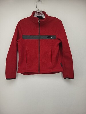 Kathmandu Womens Jacket Red 10 Eco Fleece 200 Series Full Zip  Outdoor Casual