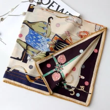 NEW 70% Cashmere 30% Silk Wrap Scarf Double Face Square Shawl 26" Steed chart