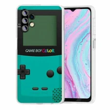 (GameBoy Mint)ShockProof TPU phone case cover(Clear)for Samsung Galaxy A32 5G