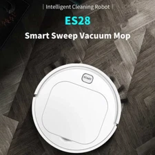 E28 Smart Robot Vacuum Cleaner – USB Rechargeable, Compact Design, White