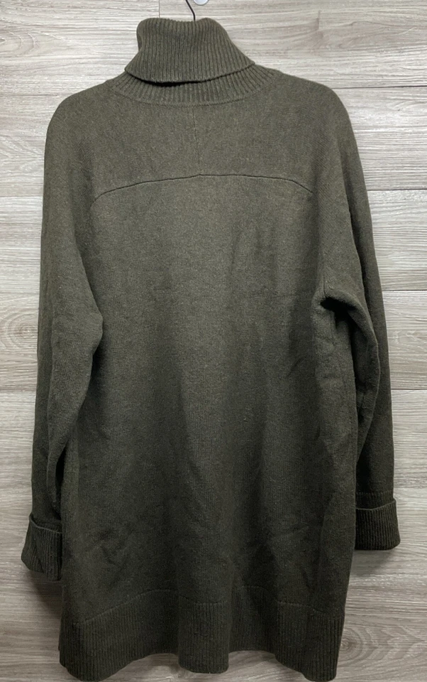 Suéter túnica JOSEPH cuello redondo lana verde acogedor informal cómodo Foto 3 de 4