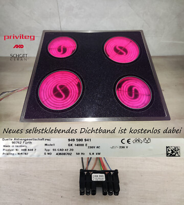 Privileg 55CAD42ZO Kochfeld mit Schott Ceran  Glaskeramik GK14000E.Mit Gewährl.