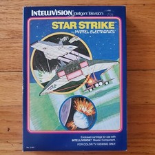 Intellivision Star Strike Cartridge Instruction Manual Stickers Box Tested