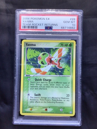 Pokemon Cards: EX Team Rocket Returns Rare: Yanma 28/109: PSA 10
