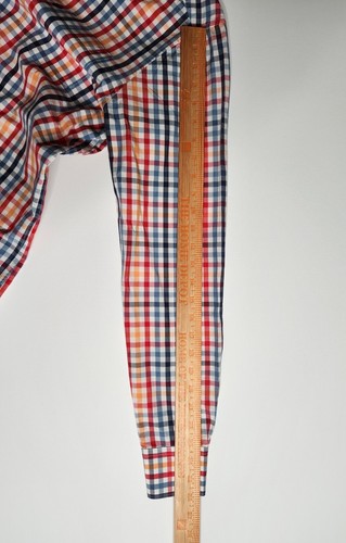 Barbour Mens S Tailored Fit Gingham Check Button Shirt Casual York Red Preppy - Picture 11 of 11