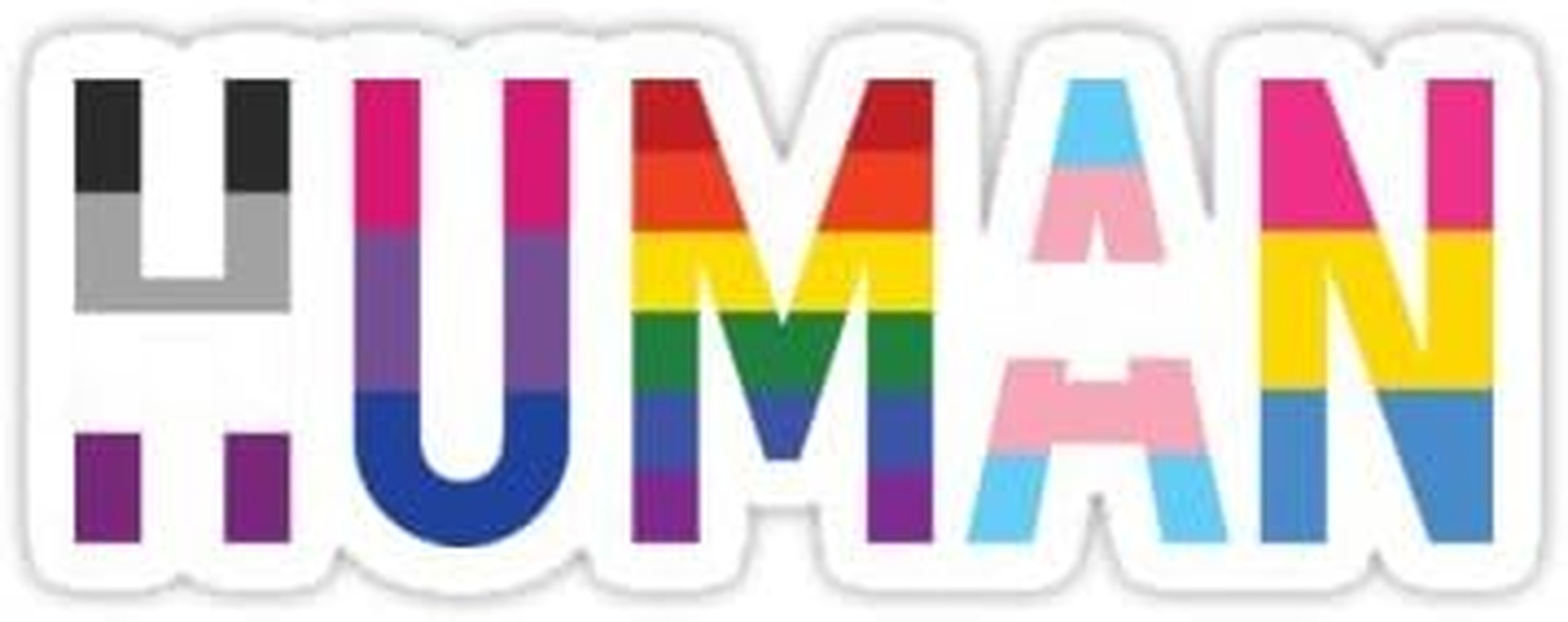 Chili Print Human LGBT Pride Sticker - Bumper Window Decal for Gay Pride Support