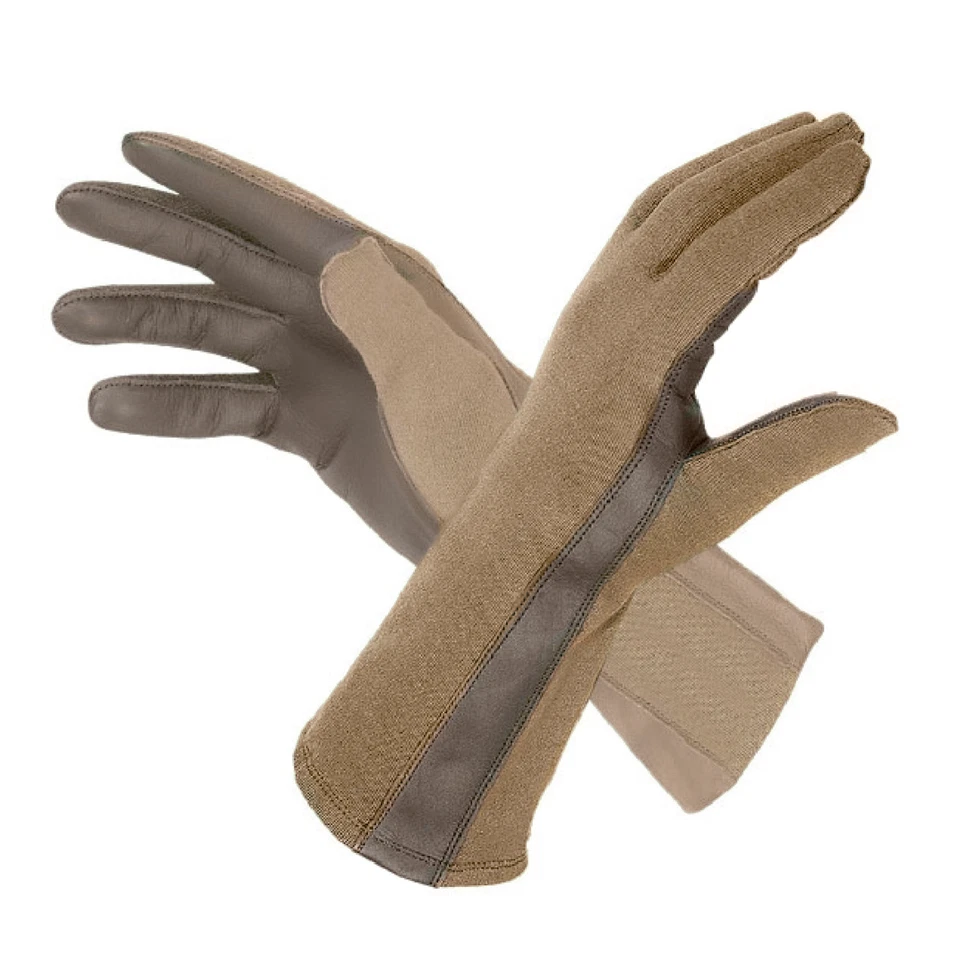 Nomex Summer Flight Gloves Flyer's Pilot Glove, Fire Resistant, Mil-Spec, Sage - Image 2 of 4