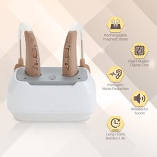 Delmicure VHP-1011 Hearing Amplifiers for Adults with Charging Dock