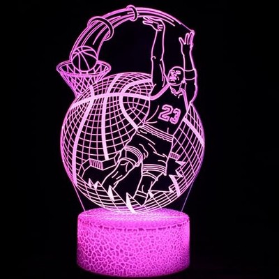 fun&art 3D Night Light SG Basketball Player with Ball, 16 Colors basketbal