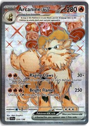 Arcanine ex 224/198 Scarlet & Violet Base Set Full Art Ultra Rare