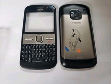 Original Nokia E5 Housing Parts Front cover keypad, Middle, Battery Cover Black