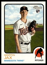 2022 Topps Heritage Griffin Jax Rookie Minnesota Twins #268