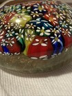 Vintage Murano Style Millefiori Floral  2.5” Round Glass Paperweight — photo 8