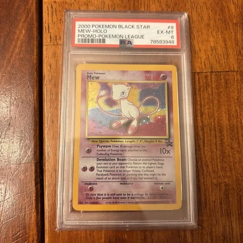 2000 Pokemon Black Star Mew Pokemon League Promo PSA 6 PSA # 65408522 WITH SWIRL