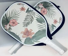 Pickleball Paddles Carbon Fiber Set &Carrying Bag Beginner To Intermediate Level