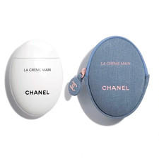 New w/box Chanel LA CR ME MAIN Hand Cream Denim Pouch 2026 Limited Edition