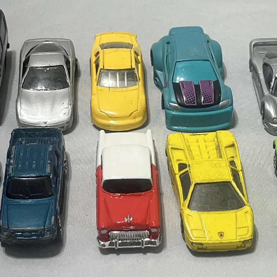 Maisito Die-cast Lote De 14 Coches Camiones LAPD Van Jeep Lamborghini Viper Corvette Foto 3 de 4