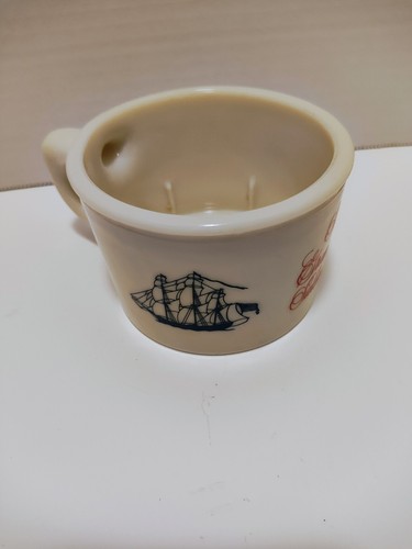 Tazza da barba Grigs Shulton Ship Grand Turk Salem 1786 ceramica bianca da collezione - Foto 4 di 6