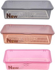 Cutlery Storage Box with Lid and Drainage Plastic Chopsticks Holders for Kitchen