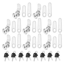 8 Pack Keyed Alike Cabinet Locks with Key 3/4 Inch for RV Drawer, Silver