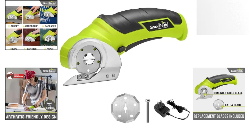 Effortless Cutting with 4V Cordless Electric Scissors - Ideal for Home & Craft - Image 2 of 4