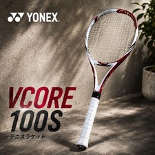 YONEX VCORE 100S Tennis Racket White Red Used with Scratches