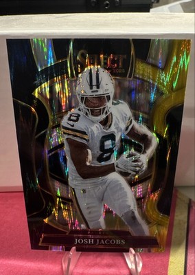 2025 Panini Select - Concourse Josh Jacobs #67 Black & Gold Shock Prizm