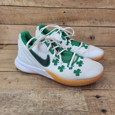 Nike Kyrie Flytrap 2 White Green Celtics Basketball Shoes AO4436-100 Mens Size 8