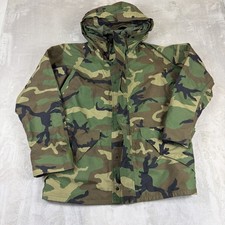 Woodland Camo Goretex Parka Jacket Cold Weather ECWCS Medium Regular