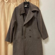 Long coat brown double buttons