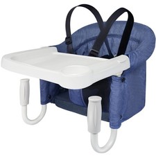 TOONOON Hook On High Chair w/ Tray, Fast Clip-on Table Highchair Portable Baby S