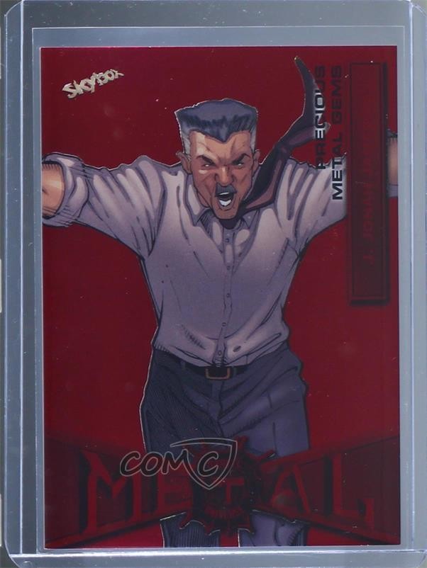 2022 Marvel Metal Universe Spider-Man PMG Red /100 J Jonah Jameson #39 0j00