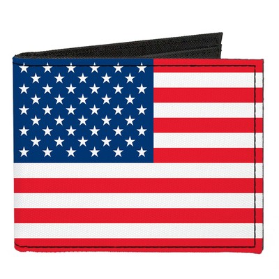 Canvas Bi-Fold Wallet United States Flag (US IMPORT)
