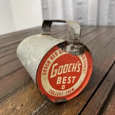 VTG Gooch’s Best Gooch Red Circle Advertising Feed Grain Scoop Agriculture Farm