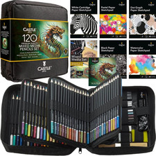 Set Di Strumenti Misti | 120+ Matite: Colorate, Acquerellabili, Pastello, Metall