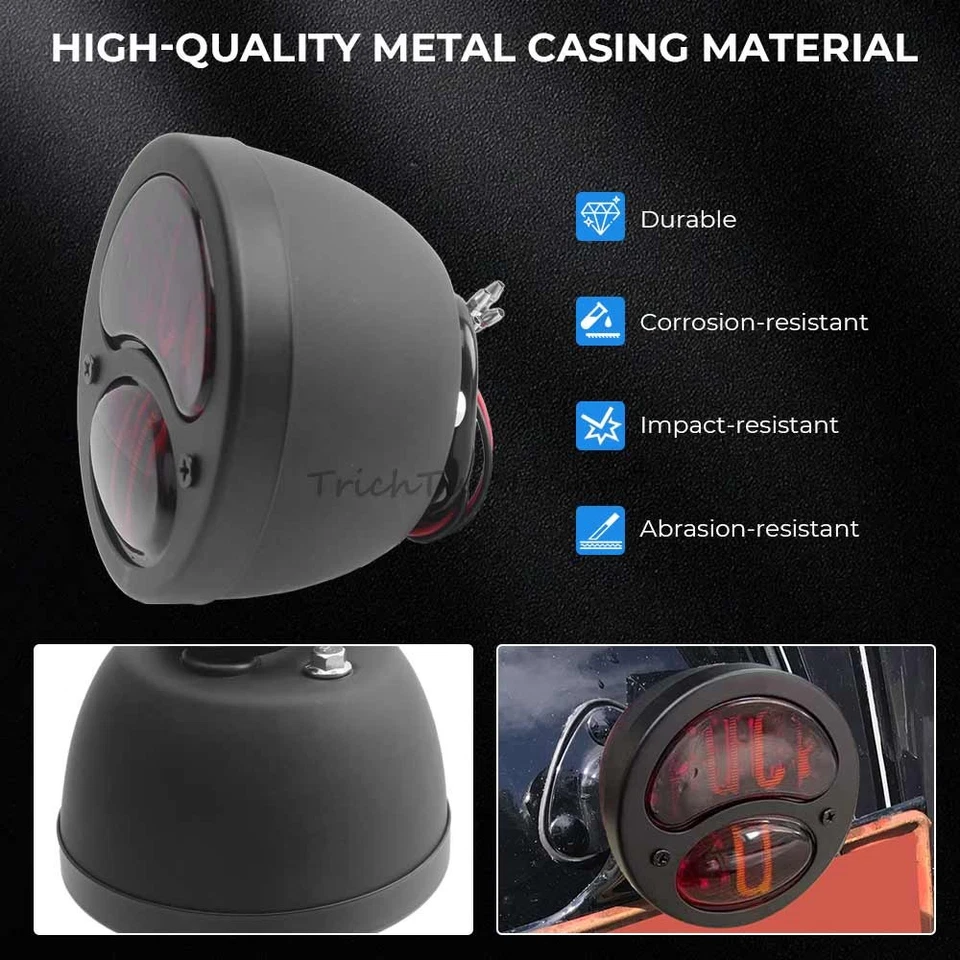 Luz trasera de freno LED retro negra para Ford Modelo A 1928-1931 nueva Foto 3 de 4