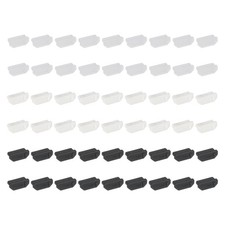 0.6 Inch Dust Plug, 90 Pcs Anti Dust Plug Cover, Black/White/Clear