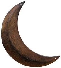 Rustic Moon Outhouse Bathroom Decor 12" Large - Primitive Wall Art Outhouse Sign