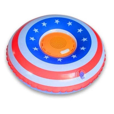 Aduro Aquasound Wireless Pool Float Bluetooth Speaker American Flag