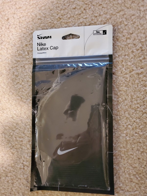 New Nike Black Competion Swim Latex Cap