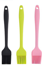 3-Pack Silicone Basting Pastry Brushes for Baking, Cooking BBQ - Heat Resistan