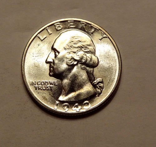 1943 S  WASHINGTON QUARTER,  UNCIRCULATED