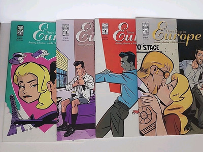 Three Days In Europe #1,2,3, & 5  Oni Press Comic Lot 2002  NM B&B J. Bone